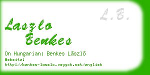 laszlo benkes business card